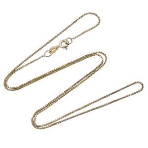 Vintage Ross Simons Gold Tone Sterling Silver 925 Italian Box Chain Necklace 18”